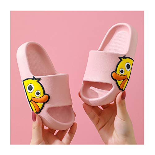 Niñas Zapatillas Antideslizantes para Niños Sandalias Sandalias Resistentes A Los Niños Zapatos De Agua De Verano Playa De Verano Baño Suave Parte Inferior Lindo Pato EVA Mat(Size:21cm,Color:Rosa)