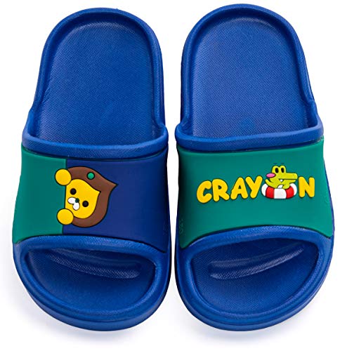 Niño Niña Slide Sandalias y Chanclas Zapatos de Playa y Piscina Unisex Niños Zapatillas Baño de Estar por Casa Verano Azul -A 30/30.5 EU=200CN