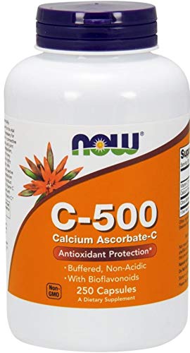 Now Foods La vitamina C-500 Ascorbato de calcio-C - 250 caps 250 Unidades 260 g