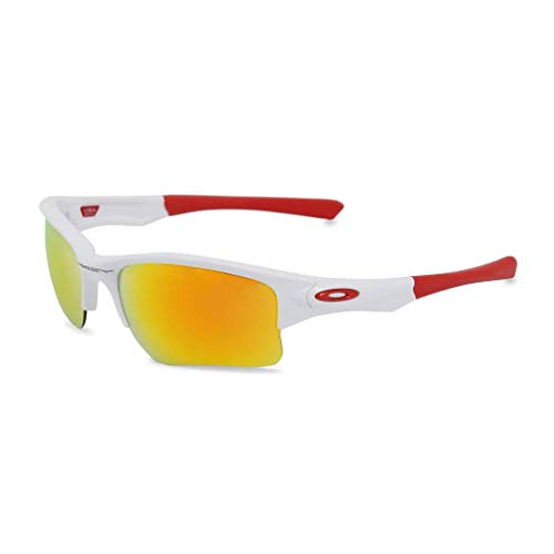 Oakley Gafas de sol para hombre, blanco, Fire Iridium reflejado, UV3, NUEVO y originalmente embalado, con bolsa