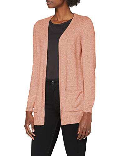 Only ONLLESLY L/S Open Cardigan KNT Noos Chaqueta de Punto, Misty Rose/Detalle: w. Melange, M para Mujer