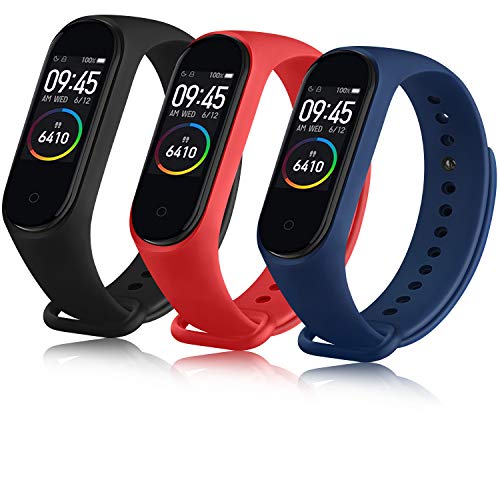Oumida Correa Compatible con Xiaomi Mi Band 4 Xiaomi Mi Band 3, Pulseras Reloj Recambio Silicona Suave Original para Xiaomi Mi Smart Band 4 (Negro/Rojo/Azul) Oumida Correa Compatible con Xiaomi Mi Band 4 Xiaomi Mi Band 3, Pulseras Reloj Recambio Silicona Suave Original para Xiaomi Mi Smart Band 4 (Negro/Rojo/Azul)
