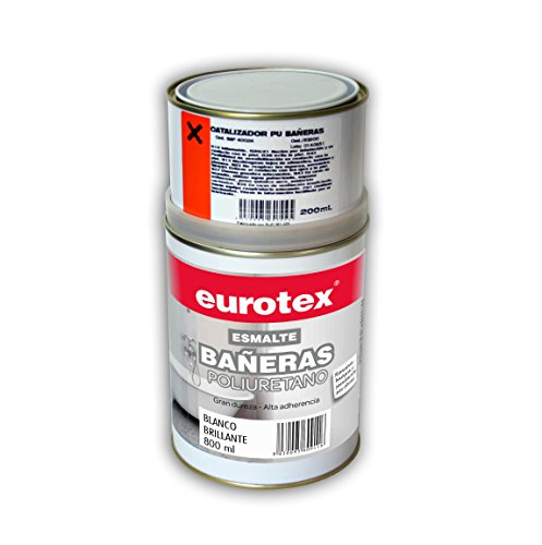 Pack de pintura de restauración de sanitarios bañeras inodoros lavabos - 1 litro - Marca Eurotex