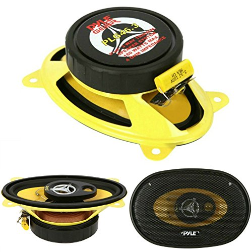 PAREJA DE ALTAVOCES DIFUSORES PYLE PLG46.3 PLG46.3 AMARILLOS 4" X 6" 10 X 15 CM 100 X 150 MM 4X6 DE 180 WATT RMS Y 360 WATT MAX DE PREDISPOSICIÓN COCHE SISTEMA A. 3 CALLES TRIASSIALI POR ALOJAMIENTOS ESTÁNDAR XES PUERTAS PORTERO ES TAQUILLAS COCHE