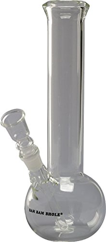 PatchouliWorld BamBhole® - Bong de cristal con cuenco (24 cm de altura, 40 mm de diámetro, con colador)