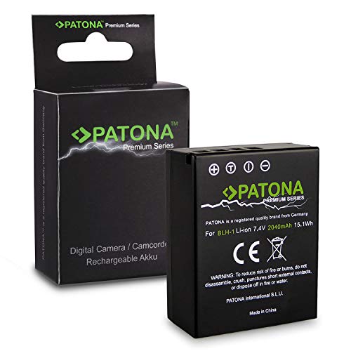 PATONA Premium Bateria BLH-1 Totalmente decodificado Compatible 2040mAh con Olympus OM-D EM-1 Mark2 Mark III E-M1X