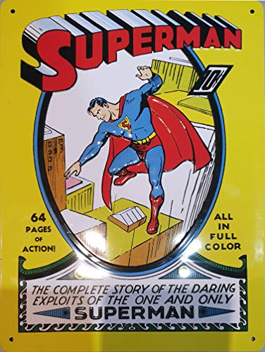 Placa de Metal Coleccion DC Comics Superman Portada 27x18 CM