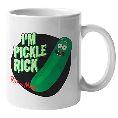 PLANETATAZAS - Taza Graciosa - Pickle Rick Rickinillo - Rick y Morty - 325 ml - Tazas con Frases Graciosas / Regalo Rick and Morty / Regalo original