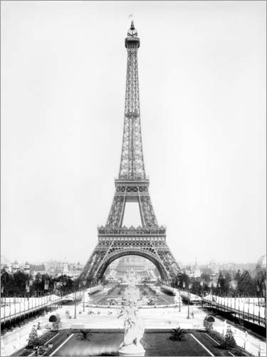 Póster 50 x 70 cm: The Eiffel Tower de Adolphe Giraudon/Bridgeman Images - impresión artística, Nuevo póster artístico