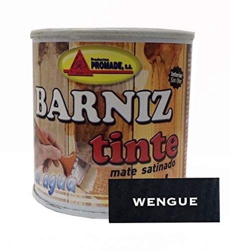 Promade - Barniz Tinte Satinado al Agua – Barniza, Decora y Protege Maderas de Interior -375 ml (Wengué)…