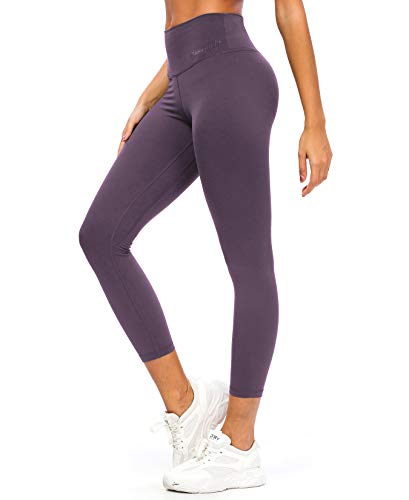 QUEENIEKE Leggings de yoga para mujer de 4 pulgadas de cintura alta 7/8 de longitud pantalones de yoga con bolsillos para control de barriga, medias suaves para yoga (90826)