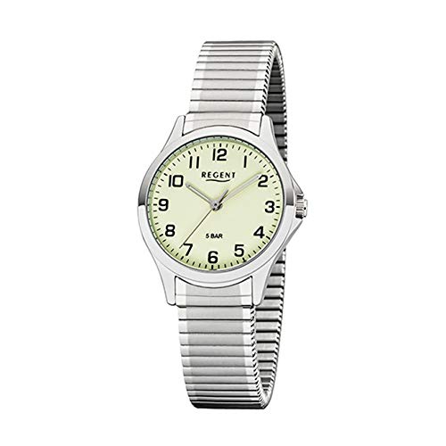 Regent – Reloj de pulsera analógico para mujer cuarzo de acero inoxidable Cordón W de 0070