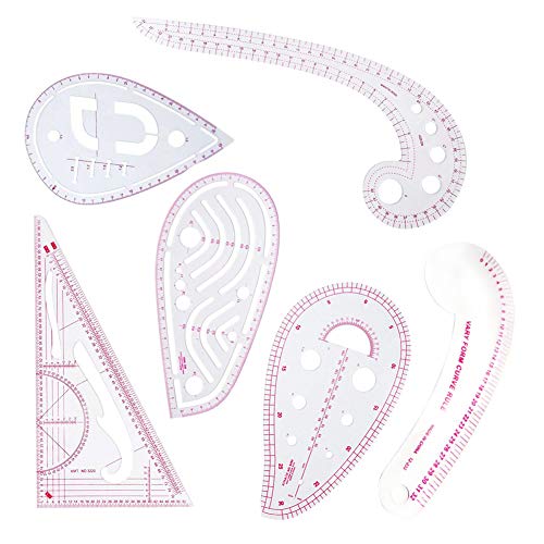 Regla métrica francesa DIY herramientas de costura, regla curva medida para costura patrón de costura DIY ropa, accesorios de regla y guías Kit para diseñadores y sastres 6 Regla métrica francesa DIY herramientas de costura, regla curva medida para costura patrón de costura DIY ropa, accesorios de regla y guías Kit para diseñadores y sastres 6