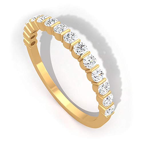 Rosec Jewels 18 quilates oro amarillo round-brilliant-shape H-I Diamond
