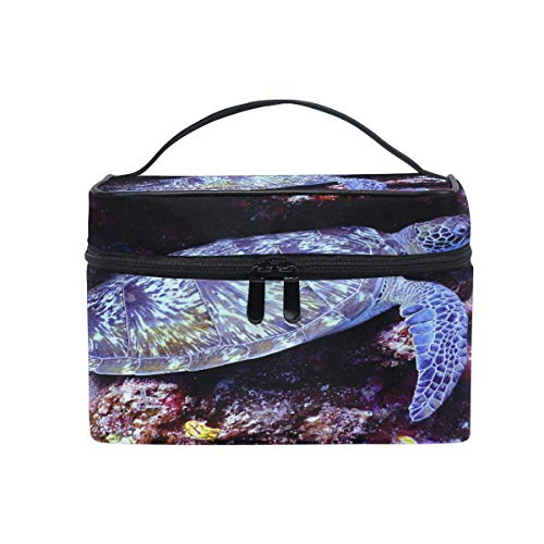 Sea Animal Turtle Portable Cosmetic Bag Maquillaje Organizador Funda Multifunción Neceser para Mujeres Niñas CBG-725
