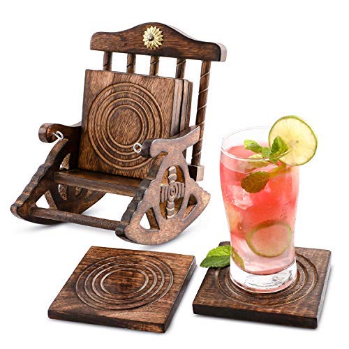 Set de 6 Posavasos, ecológicos, absorbentes y de Aspecto Antiguo Hechos a Mano. Divit Posavasos. (Rocking Chair Coaster) Set de 6 Posavasos, ecológicos, absorbentes y de Aspecto Antiguo Hechos a Mano. Divit Posavasos. (Rocking Chair Coaster)