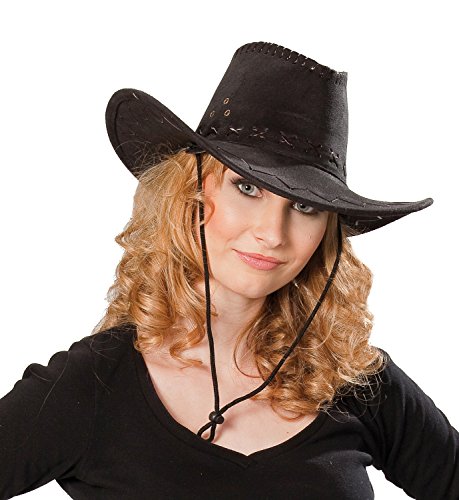 Sombrero de vaquero imitación ante negro