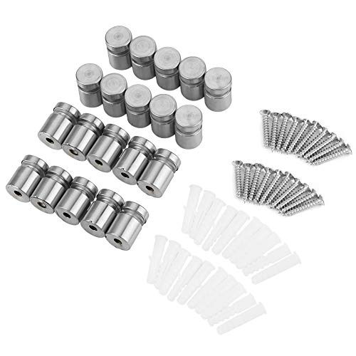 Soporte de cristal para montaje de tornillos, tornillos de fijación publicitaria de pintura de tablero, montaje de clavos, accesorios de herrajes de acero inoxidable M12 × 20 mm, 20 unidades Soporte de cristal para montaje de tornillos, tornillos de fijación publicitaria de pintura de tablero, montaje de clavos, accesorios de herrajes de acero inoxidable M12 × 20 mm, 20 unidades