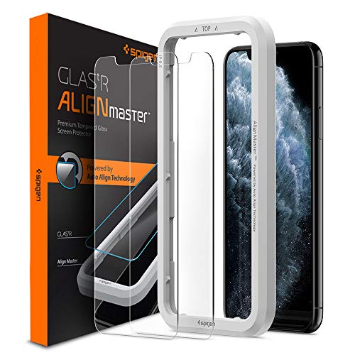 Spigen AlignMaster Protector Pantalla para iPhone 11 Pro MAX y iPhone XS MAX - 2 Unidades