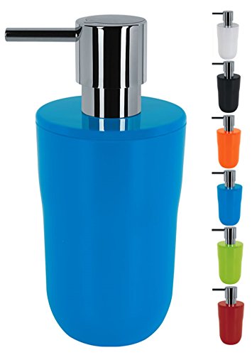 Spirella Dispensador de jabón líquido, capacidad 7,5 x 7,5 x 16,5 cm, 300 ml, color azul