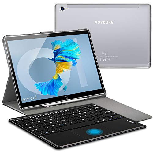 Tablet 10.8 Pulgadas 2K Píxeles Dual 5G WiFi/10 Cores 2.3Ghz, 6GB RAM + 128GB ROM/512GB Escalable Android 10.0 Pie Convertible Laptop | Dual SIM 4G-8000mAh 8MP+16MP Dual GPS Bluetooth 5.0 Type-C Plata