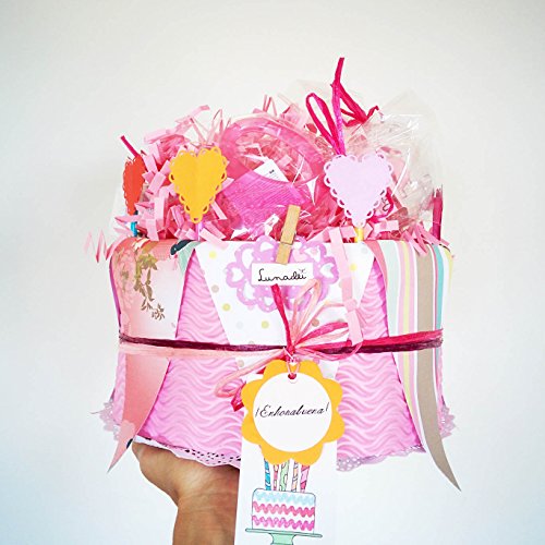 Tarta de Pañales DODOT Modelo "PRINCESA" | Contiene 20 Pañales, 2 Cremas WELEDA, 1 Chupete y 1 Esponja Natural SUAVINEX, 1 Mordedor Refrigerante CANPOL BABIES | Baby Shower Gift Idea | Tonos Rosas, Para Niñas *** Si la quieres para Niños contacta con el V Tarta de Pañales DODOT Modelo "PRINCESA" | Contiene 20 Pañales, 2 Cremas WELEDA, 1 Chupete y 1 Esponja Natural SUAVINEX, 1 Mordedor Refrigerante CANPOL BABIES | Baby Shower Gift Idea | Tonos Rosas, Para Niñas *** Si la quieres para Niños contacta con el V