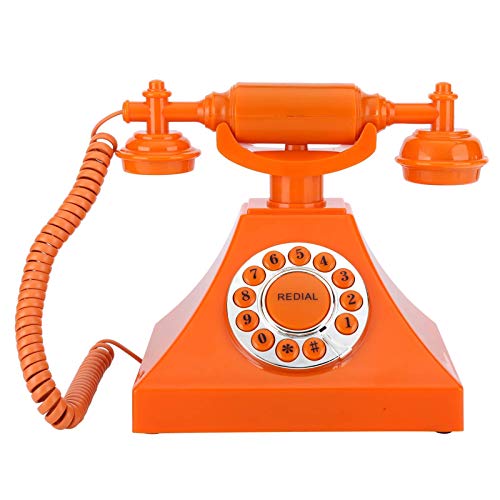 Teléfono Fijo Antiguo del botón Grande del teléfono del Vintage con Cable de Escritorio del Siglo XX