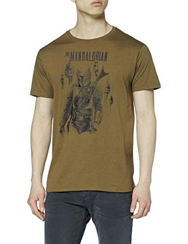 THE MANDALORIAN t-Shirt Camiseta, Caqui, M para Hombre