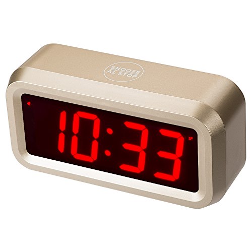 Timegyro Reloj despertador digital con pilas Reloj de escritorio para habitaciones con repetición