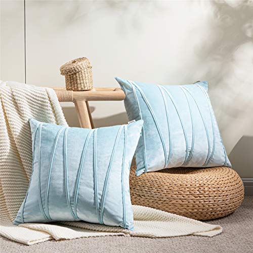 Topfinel 2 Juegos Hogar Cojín Terciopelo Suave Decorativa Almohadas Fundas de Color Sólido para Sala de Estar sofás 40x40cm Azul Topfinel 2 Juegos Hogar Cojín Terciopelo Suave Decorativa Almohadas Fundas de Color Sólido para Sala de Estar sofás 40x40cm Azul