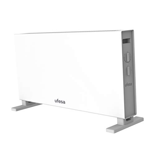 Ufesa CU2000T - Convector 2000W, 2 Niveles de Temperatura, Función Turbo, Termostato Regulable, Sistema Seguridad Antivuelco, Protección Sobrecalentamiento, Blanco Ufesa CU2000T - Convector 2000W, 2 Niveles de Temperatura, Función Turbo, Termostato Regulable, Sistema Seguridad Antivuelco, Protección Sobrecalentamiento, Blanco