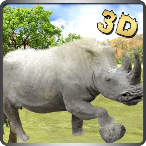 Últimas Reglas White Rhino de Jungle Survival Rampage Juego en 3D: Life In Jungle Survivor Acción Emocionante Misión de Aventura Gratis para Niños 2018