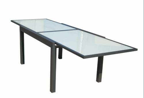VDC Mesa Aluminio Cristal Extensible practic 135-270 x 90 cm VDC Mesa Aluminio Cristal Extensible practic 135-270 x 90 cm