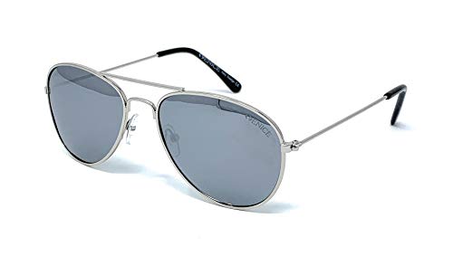 VENICE EYEWEAR OCCHIALI Gafas de sol Polarizadas para niño o niña - protección 100% UV400 - Disponible en varios colores (Plata - Silver Mirror)