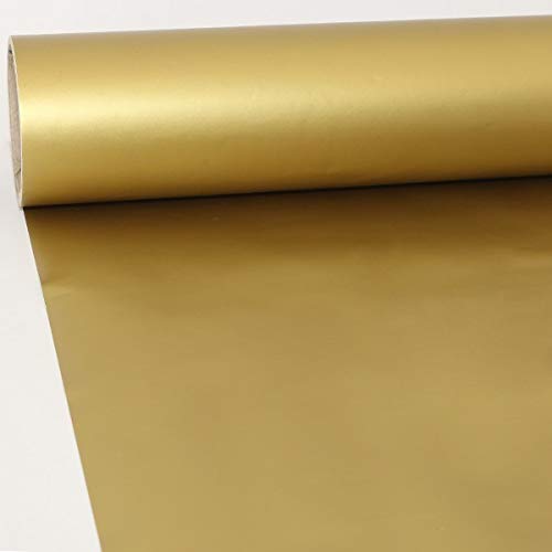 Vinilo dorado oro mate, alta calidad, para interior y exterior. Medida a elegir: 60x100cm, 60x150cm, 60x200cm, 60x300cm