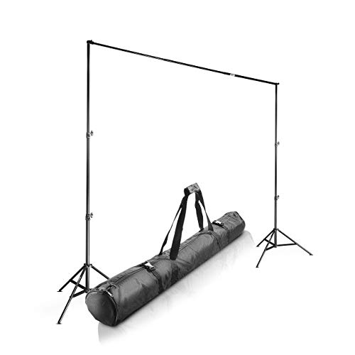 Walimex Pro Teleskop - Soporte telescópico para fondo fotográfico (120 - 307 cm), color negro