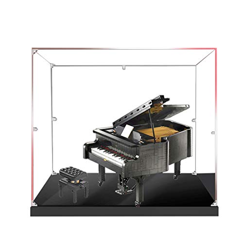 wangxike Vitrina de Acrílico Compatible con Lego 21323 Grand Piano, Vitrina A Prueba De Polvo Caja de Exhibición (Juego de Modelo No Incluido)