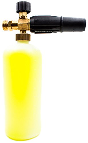 WASPPER ✦Cañón de Nieve Ajustable de 3200PSI✦ Capacidad de Botella de 1L y 220 Bar, Pistola Lanza Espuma para Limpiador a presión de petróleo