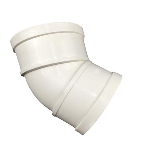 XIZONLIN PVC-U Codo para Desagües, Accesorios de Tubería de Drenaje, 45 grados, 75 mm, 5 pcs