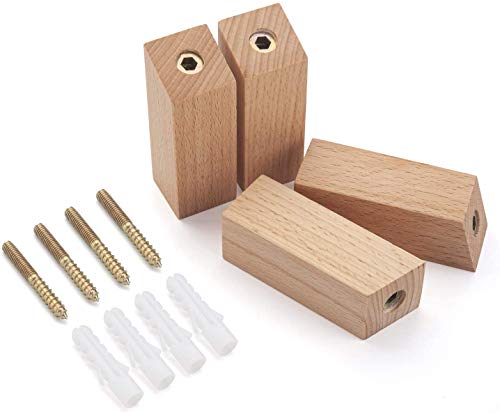 YANGQIHOME Ganchos de Abrigo de Madera Natural, toallero de Madera Maciza montado en la Pared, Gancho para Ropa, Titular de la Llave, Paquete de 4 (Madera de Haya, 8 cm) YANGQIHOME Ganchos de Abrigo de Madera Natural, toallero de Madera Maciza montado en la Pared, Gancho para Ropa, Titular de la Llave, Paquete de 4 (Madera de Haya, 8 cm)