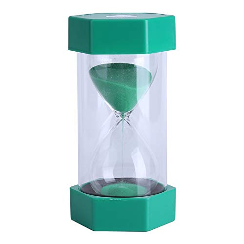 Yosoo Cristal de Arena de Vidrio Reloj de Arena 3/10/20/30/60 Minutos Temporizador Reloj Home Office Decoración Regalo(10 Minutes Green)