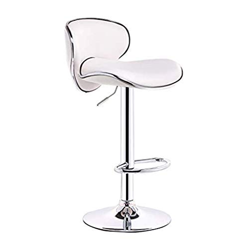 ZfgG Leather Bar Stool Silla de la Cocina Blanco con el Material de elevación del Respaldo Giratorio de Gas Barstools hidráulico Ajustable Cromo Pulido Base Salón de Ordenador Sillas de Comedor ZfgG Leather Bar Stool Silla de la Cocina Blanco con el Material de elevación del Respaldo Giratorio de Gas Barstools hidráulico Ajustable Cromo Pulido Base Salón de Ordenador Sillas de Comedor