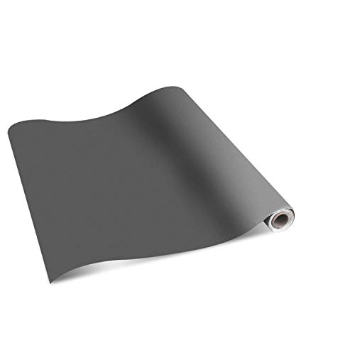 Zoegate Papel de contacto autoadhesivo para muebles, papel de vinilo, parte trasera de PVC, duradero, rollos de cocina, para baño, armarios, muebles, mesa de pared, 61 x 500 cm (gris)