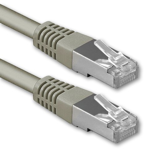 1aTTack.de® 20m - gris - 1 Pieza - CAT6 CAT 6 Ethernet LAN cable de red 1000 Mbit/s CAT6 Doble blindado PIMF 250MHz libre de halógenos compatible con CAT5e CAT6a CAT7 CAT8