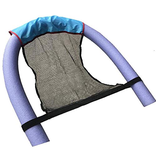 (2 piezas) piscina de fideos Silla Flotante - piscina flotadores for niños y for adultos, piscina flotante de fideos cabestrillo de malla Juego de sillas, incluye piscina de fideos flotador y asiento