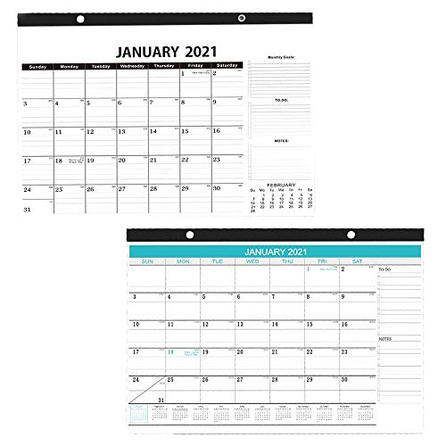 2021 Calendario de Pared, Planificador Mensual Familiar, Nov 2020 a Dic 2021 y Enero 2021 a Junio 2022, Planificador de Pared, para la Planificación la Organización Oficina Reuniones, 30,5 x 43 cm
