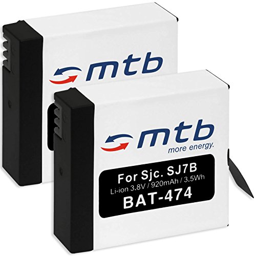 2X Baterías para Actioncam SJCAM SJ7 Star 4K NATIV WiFi (Black/Silver/Rose Edition), SJ7000 Star