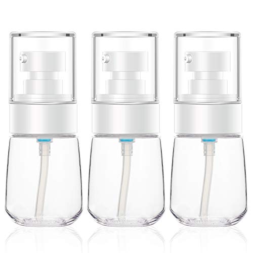 3 piezas Botellas y contenedores de viaje de loción, botella de dispensador transparente de 30 ml / 1 oz Juego de acondicionador de champú de esencia Botella de bomba presionada recargable vacía Conte