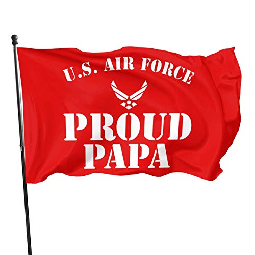 384 Bandera De La Casa Orgullosos De EE. UU. Air Force Papa Durable Outdoor 90X150Cm Impresión Vívida Bandera De Jardín Resistente A La Decoloración Bandera De Patio Bandera De Patio