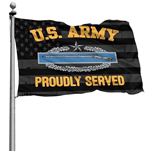 384 Bandera del Jardin Soldado De Infantería De Combate del Ejército De EE. UU. Segundo Premio Insignias Bandera De Patio Bandera De Casa De Bricolaje Festivales Durable Resistente A